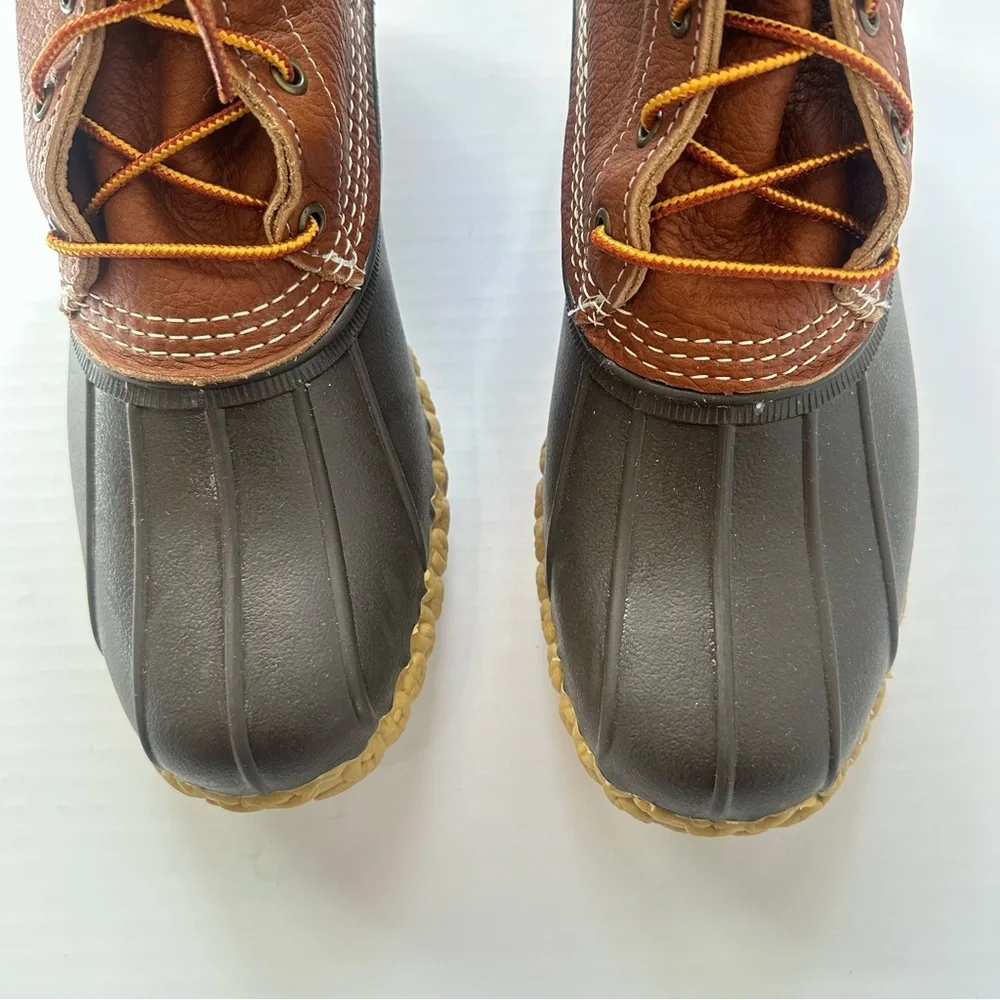 New L.L. Bean Brown Leather Bean Boots Men’s Size 10